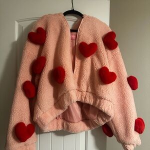 Sugar Thrillz Pink Jacket with Red Heart Accents